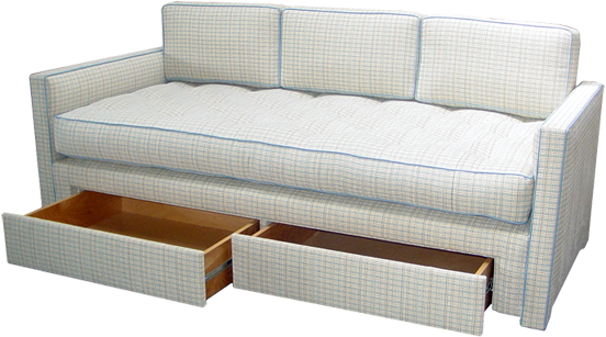 upholstered day bed with storage